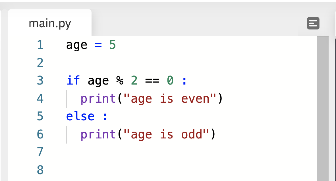 if/else statement in Python language