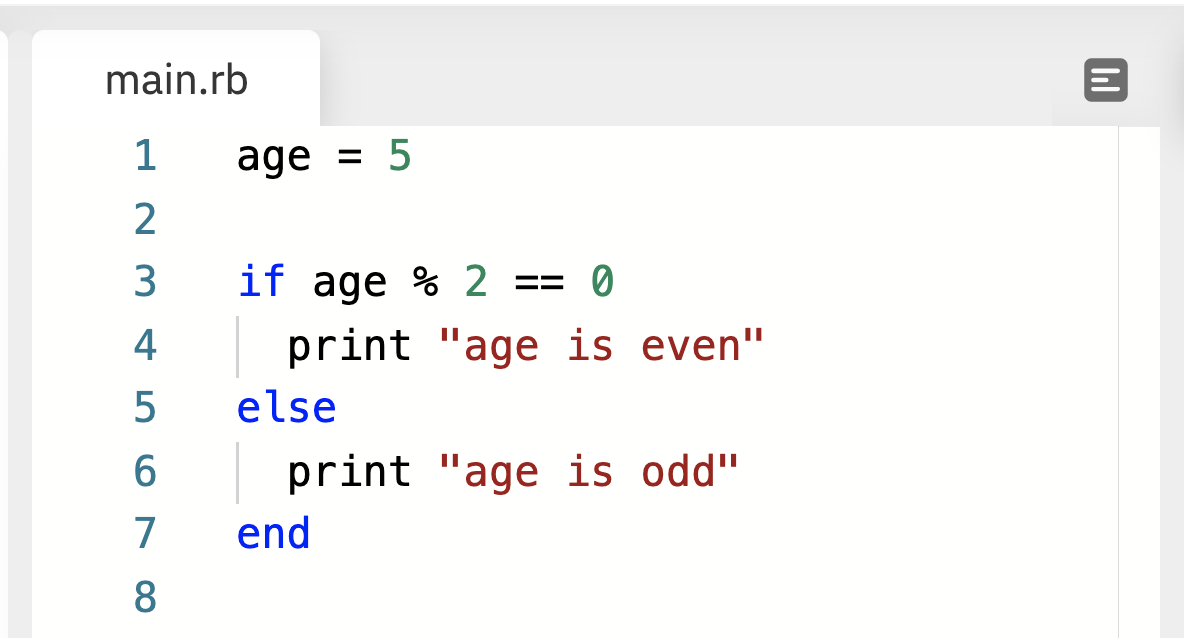 if/else statement in Ruby language