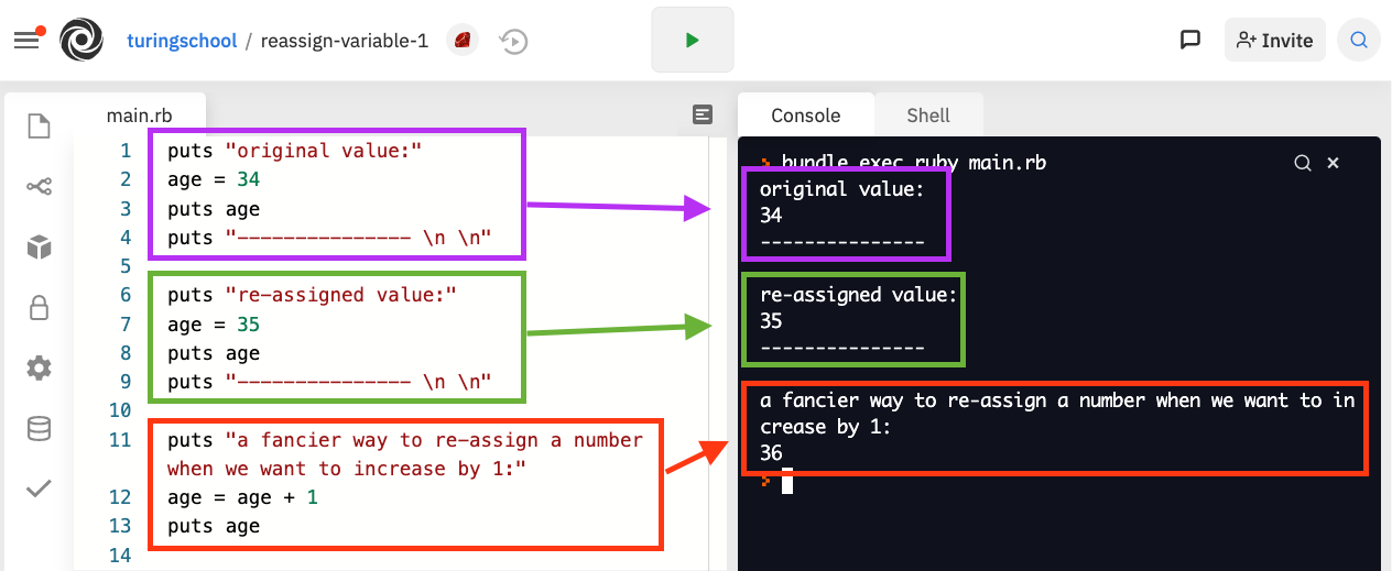 Screenshot of code in previous example, inside the replit platform